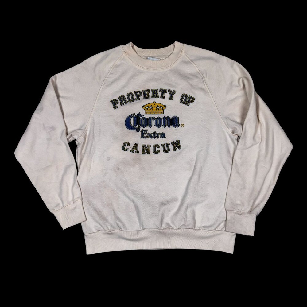 Vintage Corona Extra Cancun Sweatshirt Large Distressed
